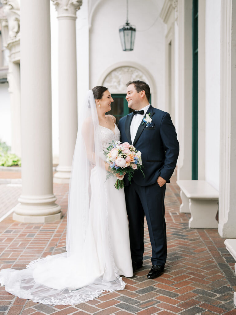 Bride and groom at westchester country club wedding