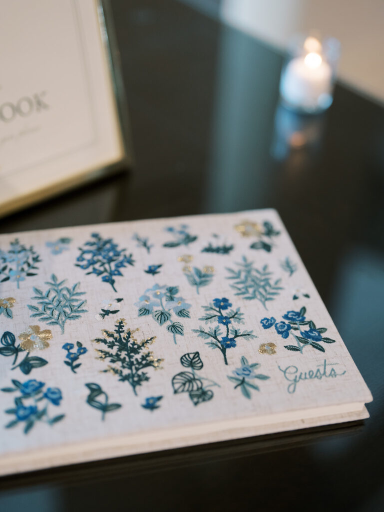 embroidered guest book