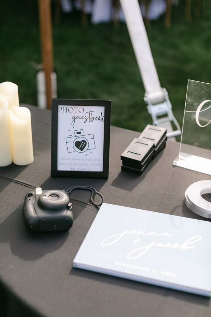 Photo Guestbook at Connecticut wedding reception